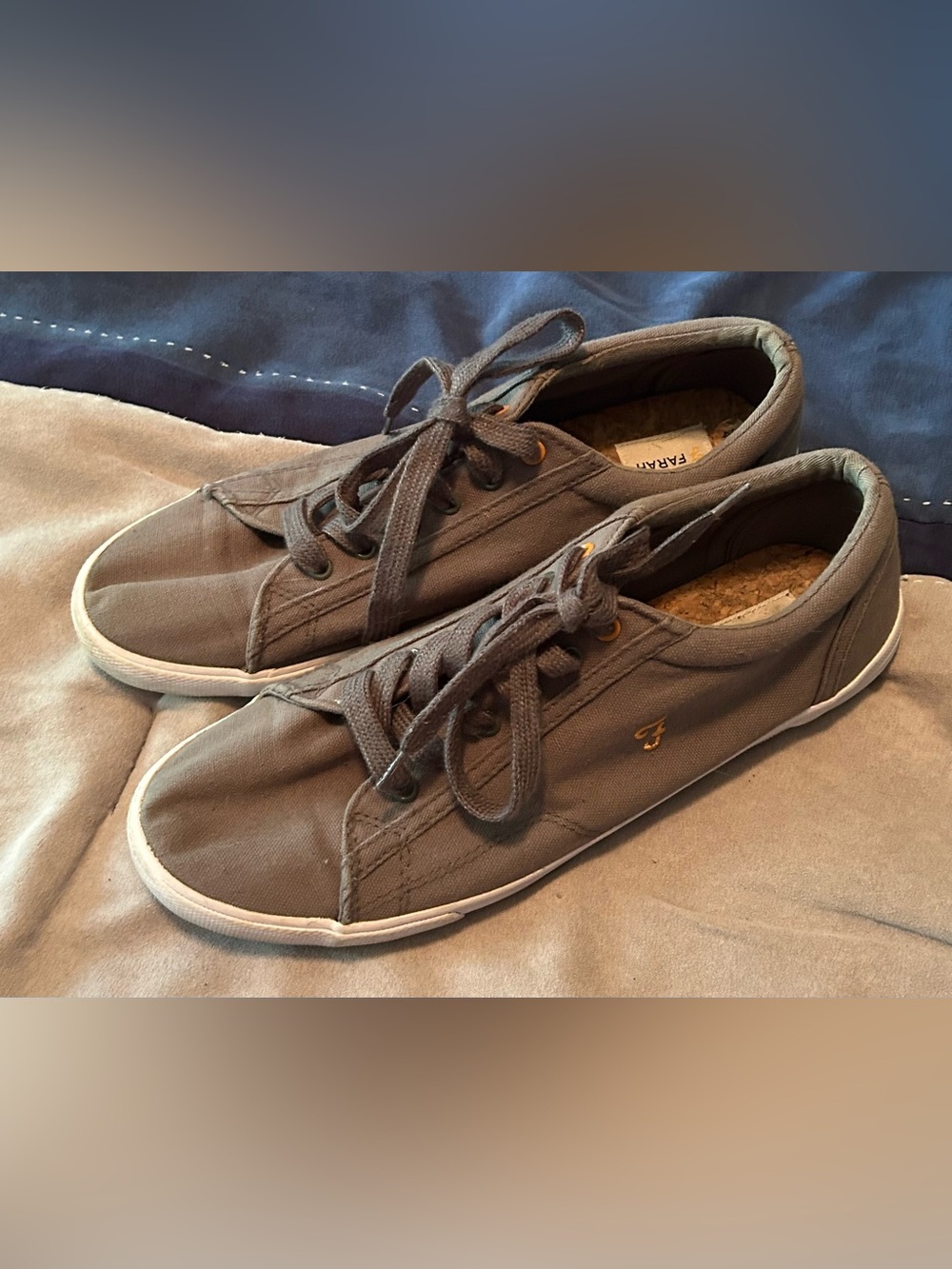 Farah Vintage Mens Brucey Canvas Sneakers Size UK 9 / EU 43 / US 10